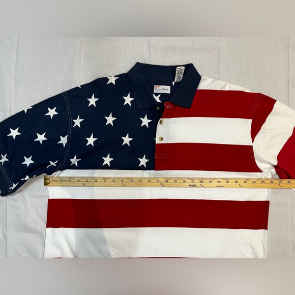 American Summer Men’s Flag Short Sleeve Polo - Picture 6 of 12